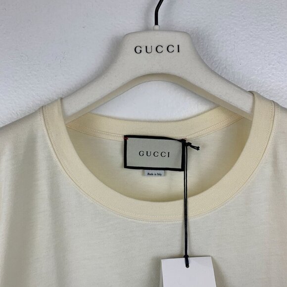 NWT Gucci Manifesto Mask Print Oversized Cotton T-Shirt in White Size XXL - Picture 9 of 13